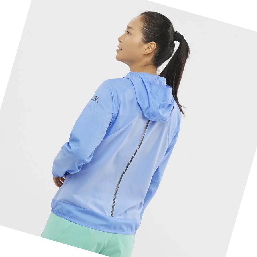 Chaquetas Salomon BONATTI CROSS WIND WINDBREAKERS Mujer Azules | MX 2463JPQ